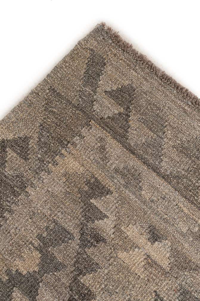 4' 11 x 6' 6 Hand Woven Kilim Maymana Wool Rug