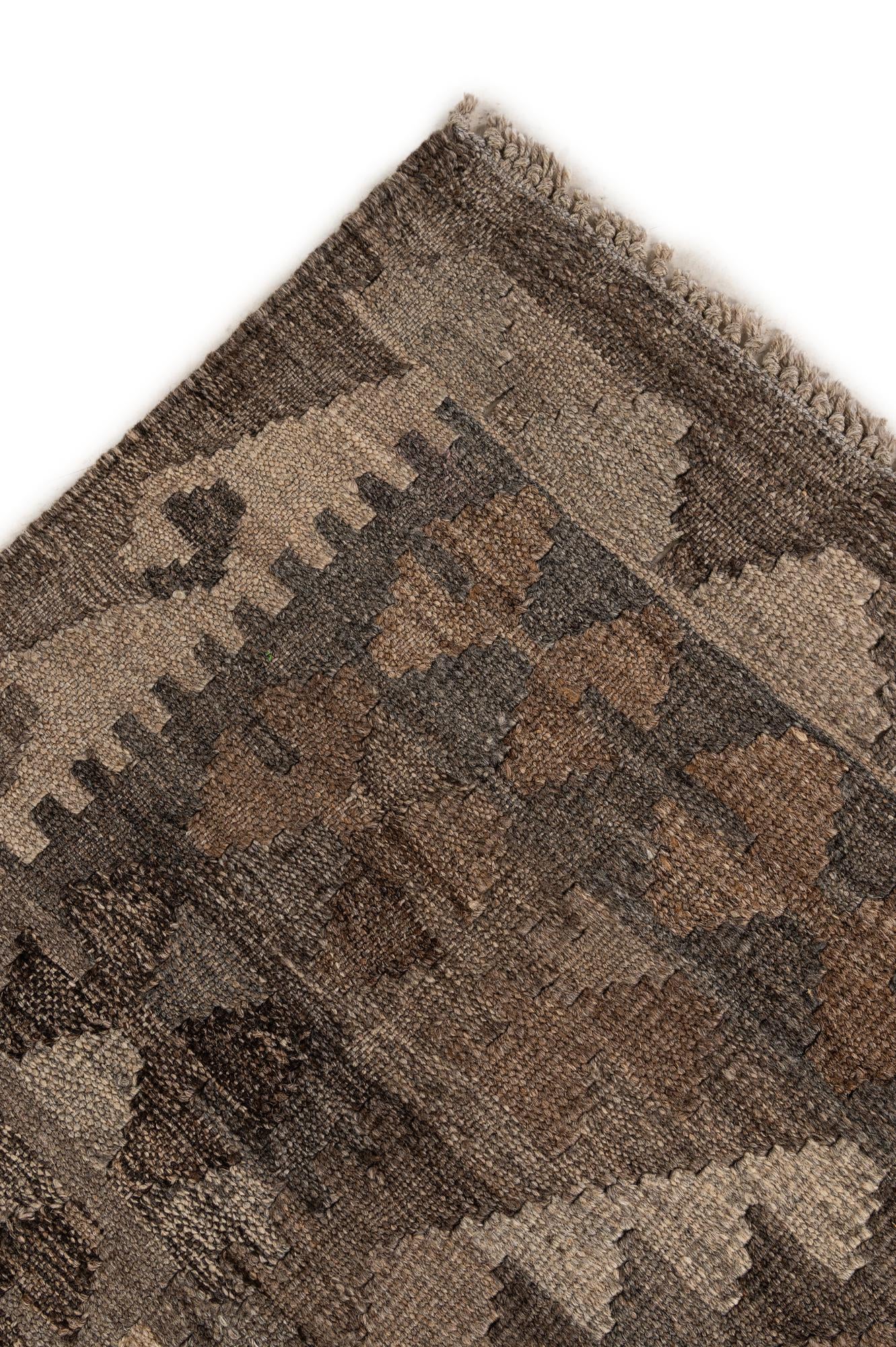 5' x 6' 7 Hand Woven Kilim Maymana Wool Rug
