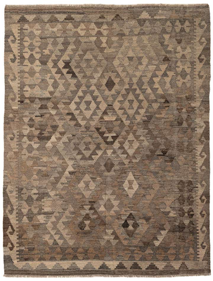 5' x 6' 7 Hand Woven Kilim Maymana Wool Rug