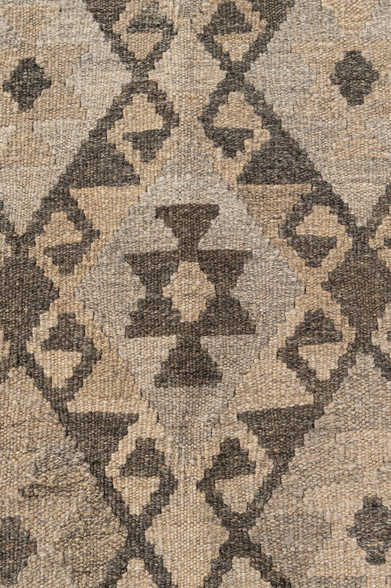 5' x 6' 8 Hand Woven Kilim Maymana Wool Rug