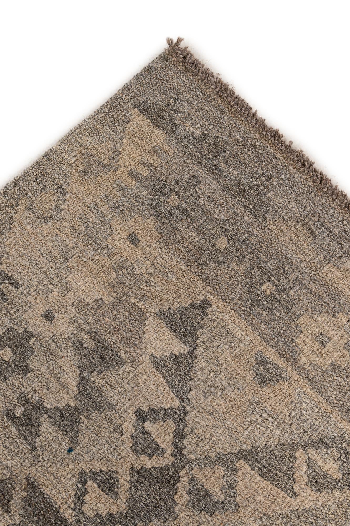 5' x 6' 8 Hand Woven Kilim Maymana Wool Rug