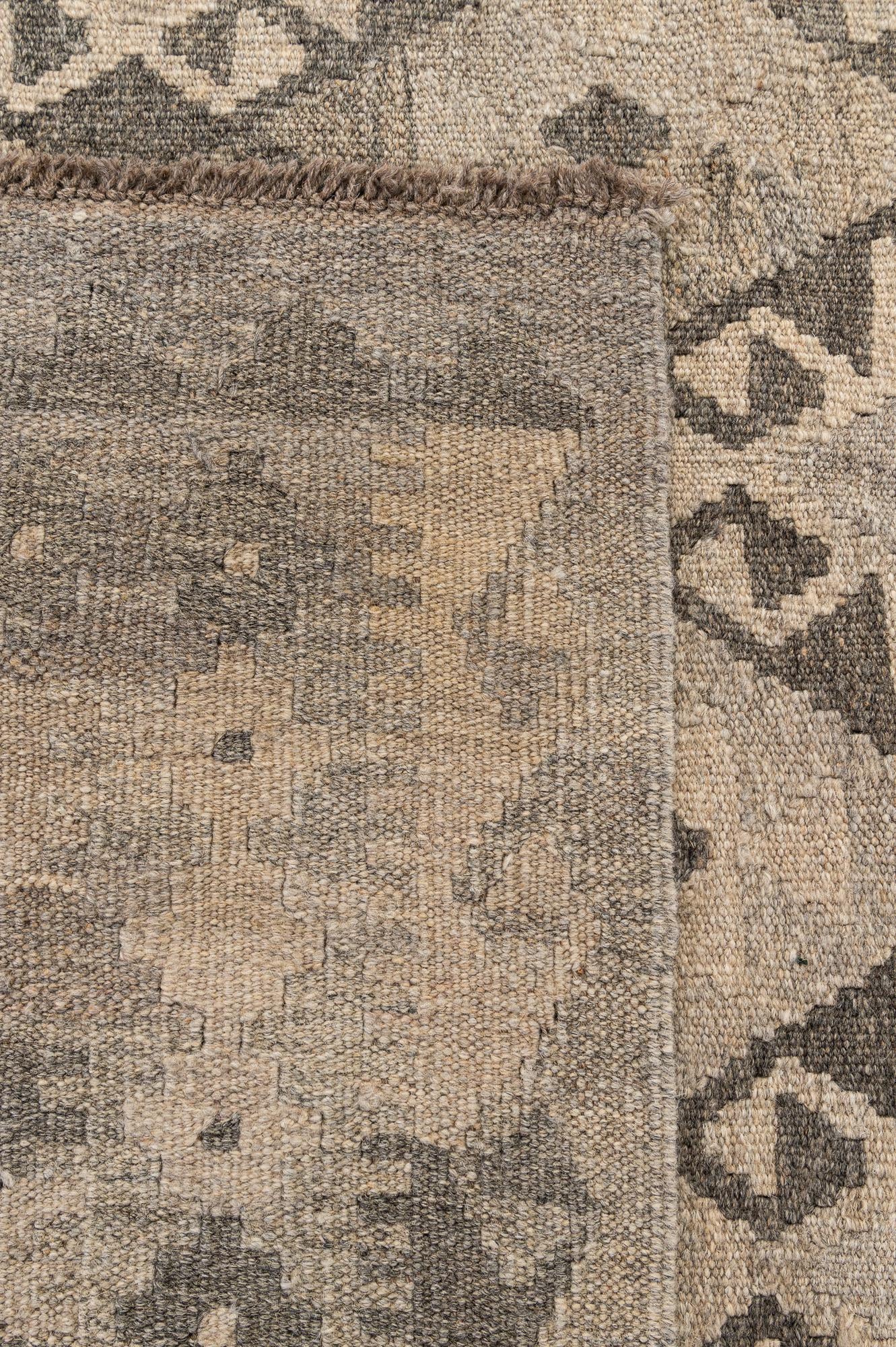 5' x 6' 8 Hand Woven Kilim Maymana Wool Rug
