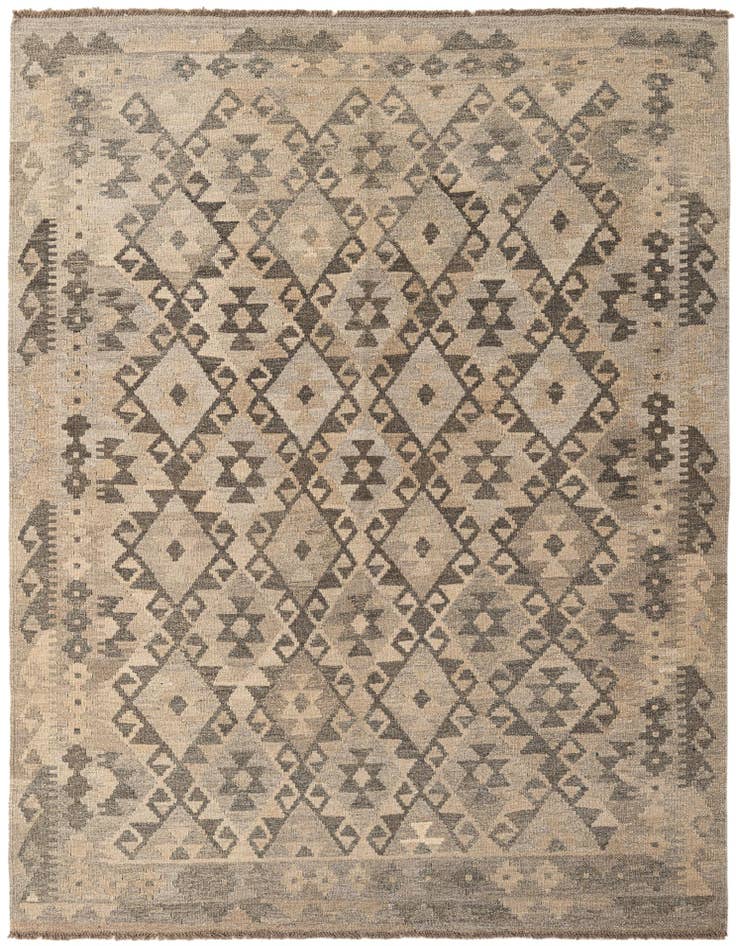 Detail image of 5' x 6' 8 Hand Woven Kilim Maymana Wool Rug