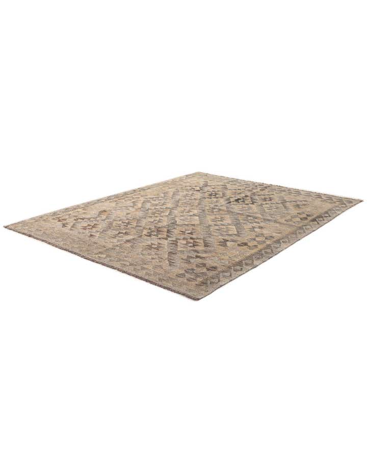 5' 1 x 6' 6 Hand Woven Kilim Maymana Wool Rug