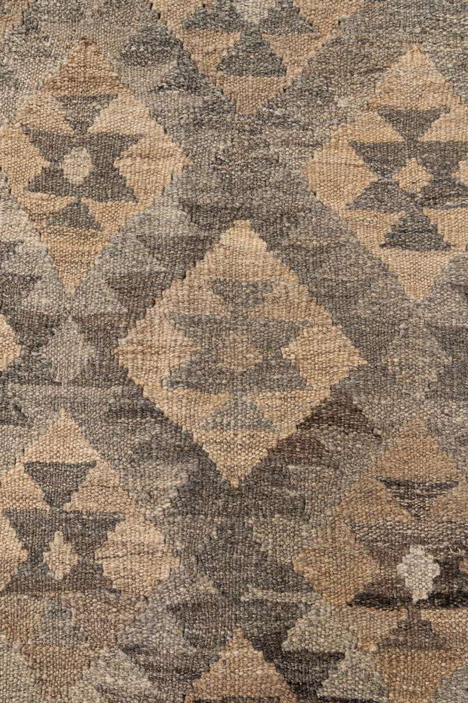 5' 1 x 6' 6 Hand Woven Kilim Maymana Wool Rug