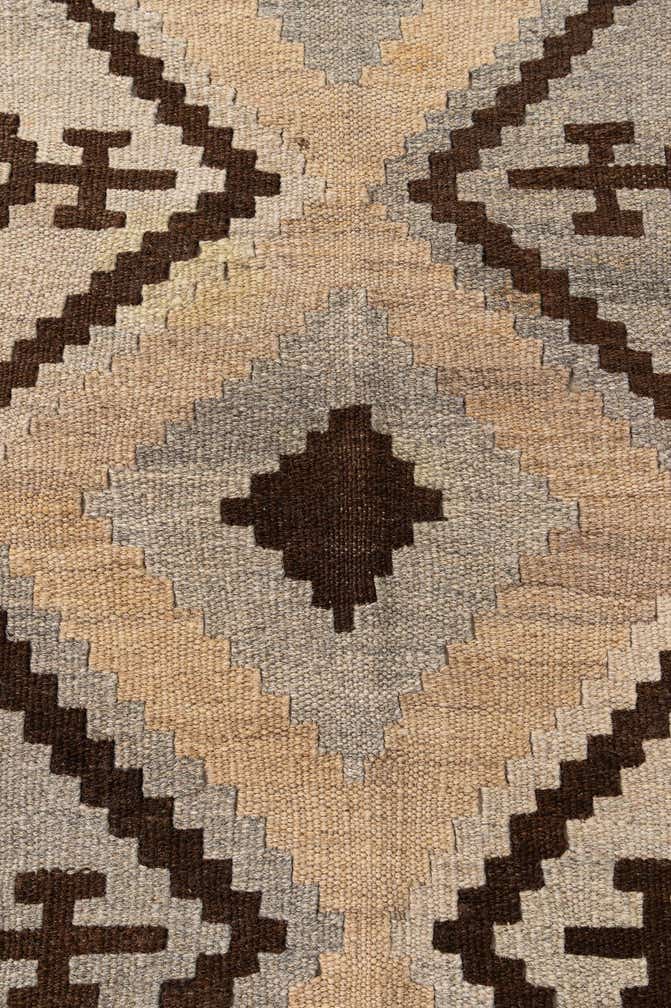 4' 10 x 6' 5 Hand Woven Kilim Maymana Wool Rug