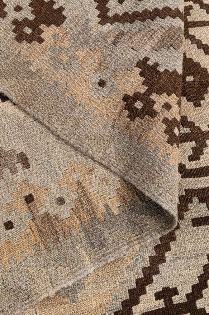 4' 10 x 6' 5 Hand Woven Kilim Maymana Wool Rug