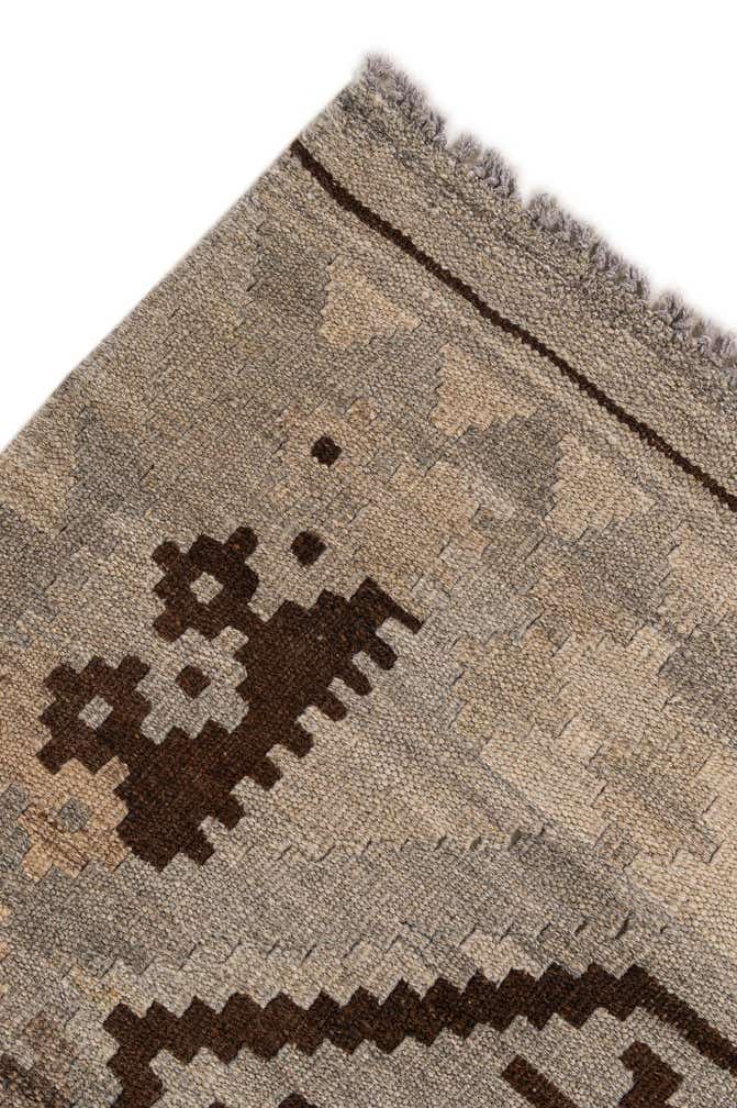 4' 10 x 6' 5 Hand Woven Kilim Maymana Wool Rug