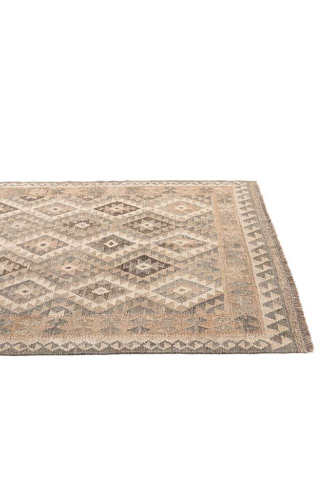 4' 11 x 7' Hand Woven Kilim Maymana Wool Rug