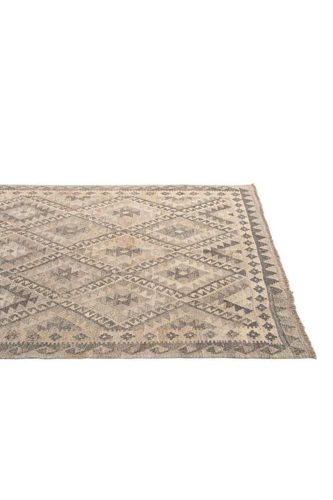 4' 11 x 6' 10 Hand Woven Kilim Maymana Wool Rug