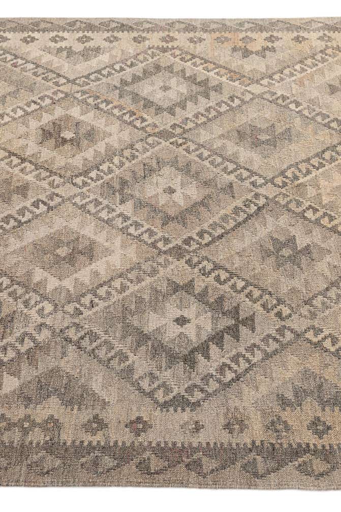 4' 11 x 6' 10 Hand Woven Kilim Maymana Wool Rug