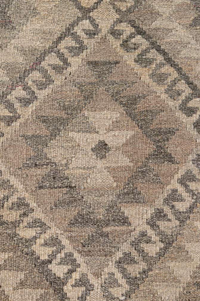4' 11 x 6' 10 Hand Woven Kilim Maymana Wool Rug