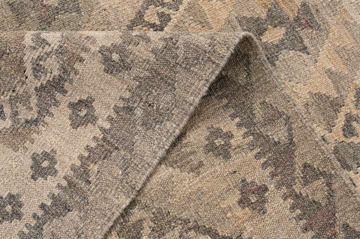 4' 11 x 6' 10 Hand Woven Kilim Maymana Wool Rug