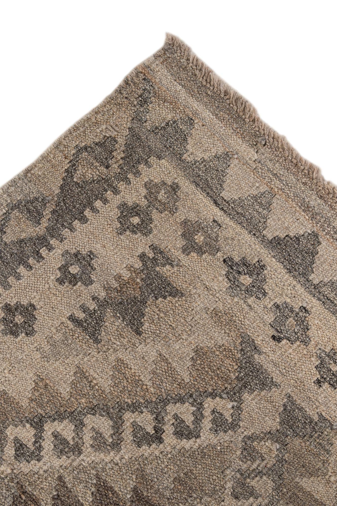 4' 11 x 6' 10 Hand Woven Kilim Maymana Wool Rug