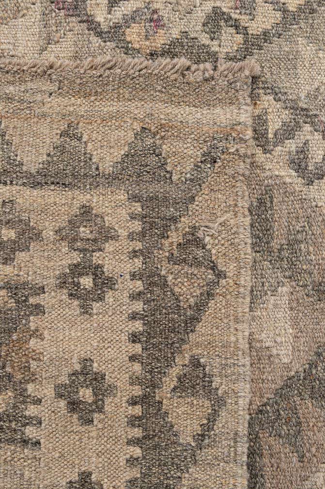 4' 11 x 6' 10 Hand Woven Kilim Maymana Wool Rug