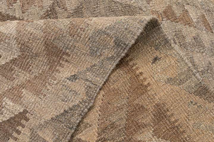 5' 1 x 6' 9 Hand Woven Kilim Maymana Wool Rug