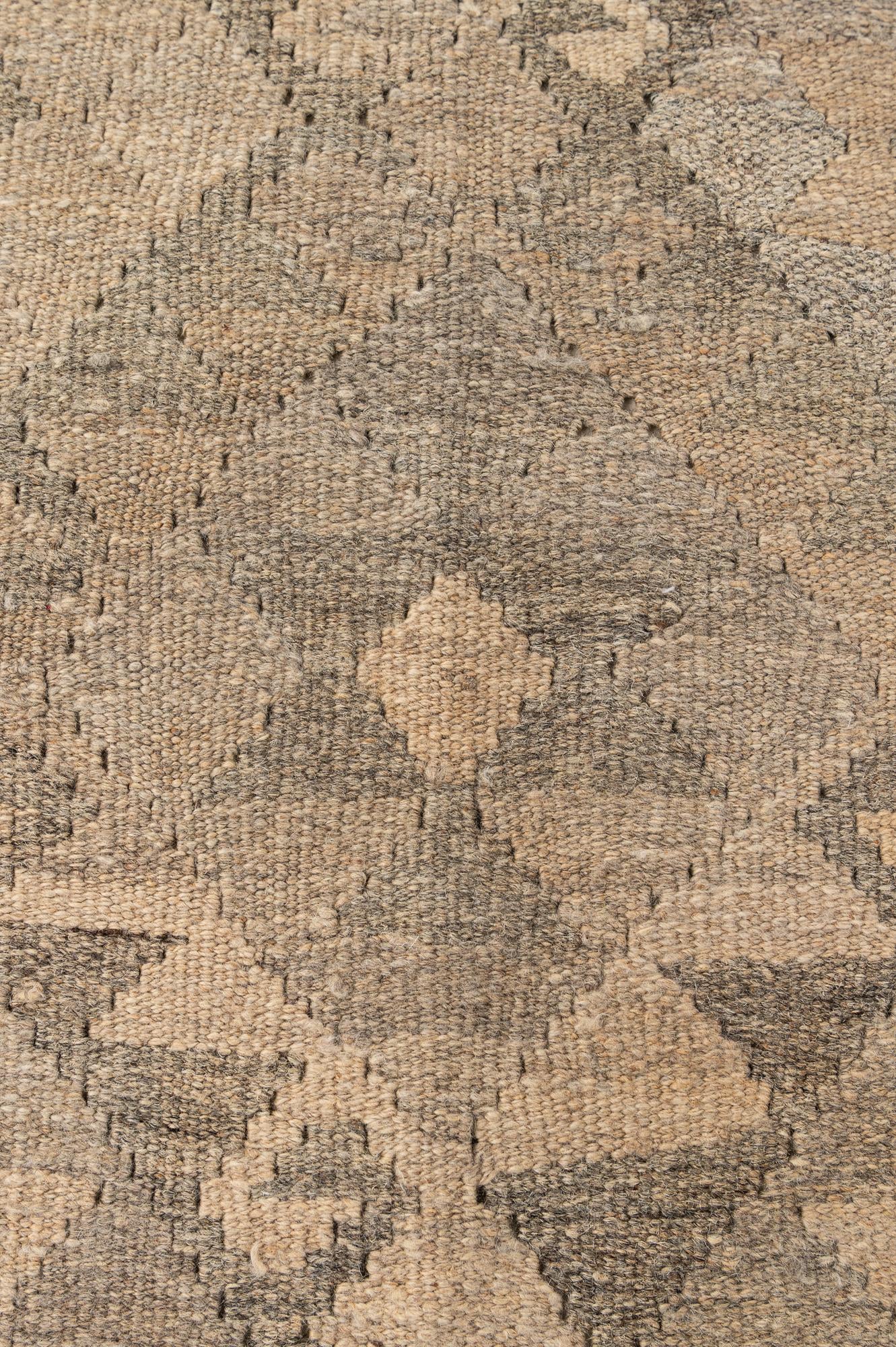 4' 10 x 6' 10 Hand Woven Kilim Maymana Wool Rug