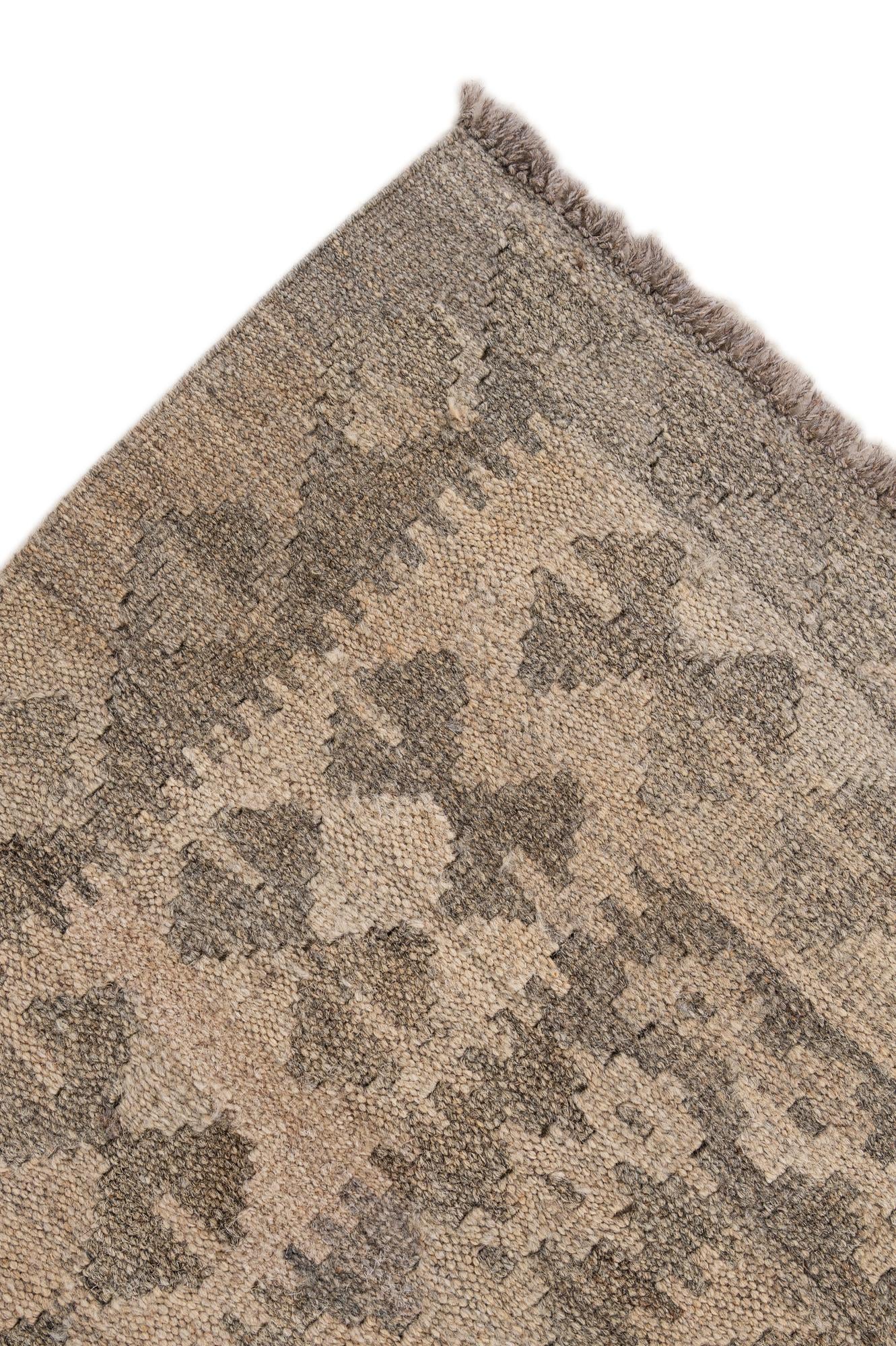 4' 10 x 6' 10 Hand Woven Kilim Maymana Wool Rug