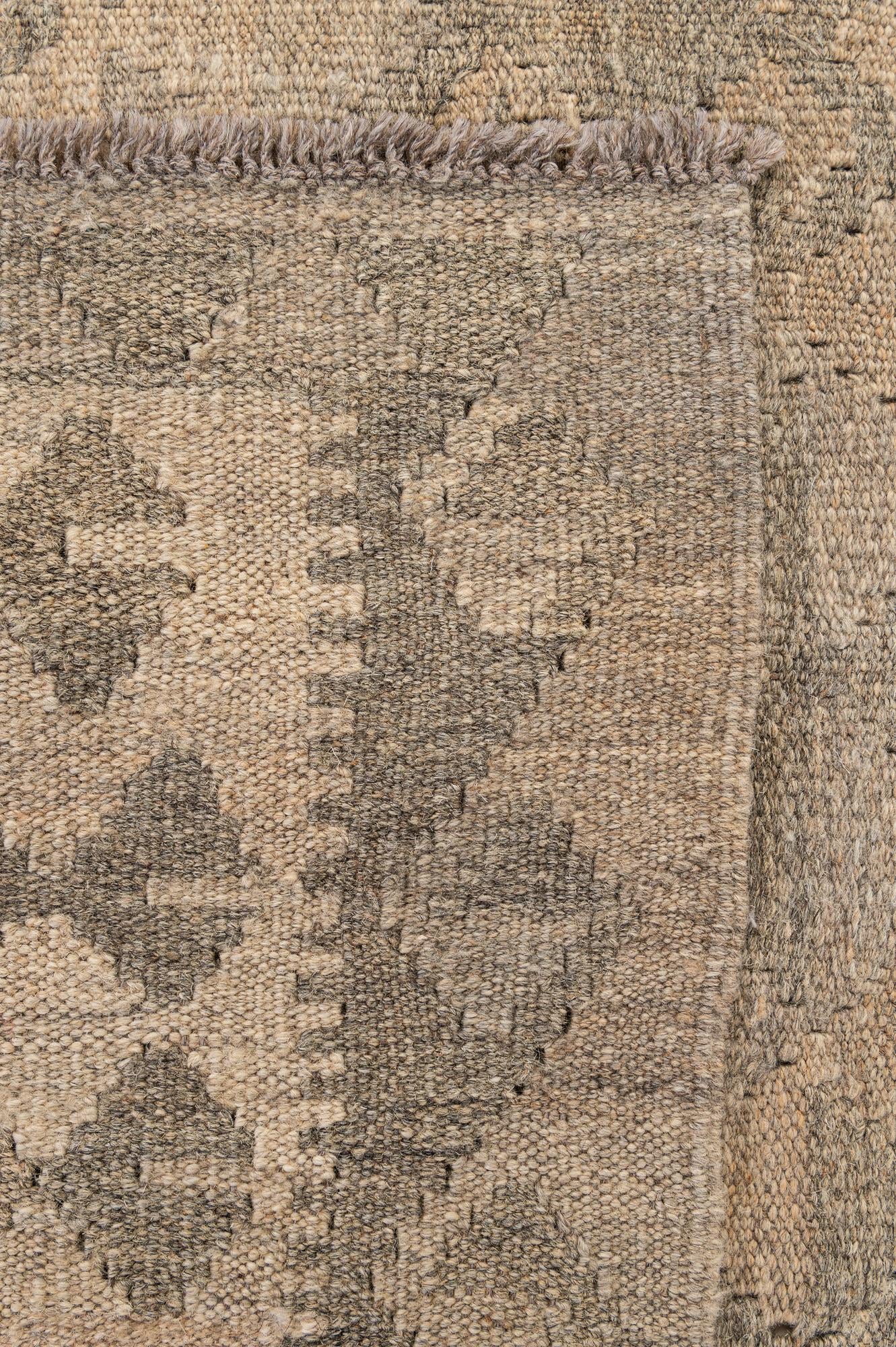 4' 10 x 6' 10 Hand Woven Kilim Maymana Wool Rug