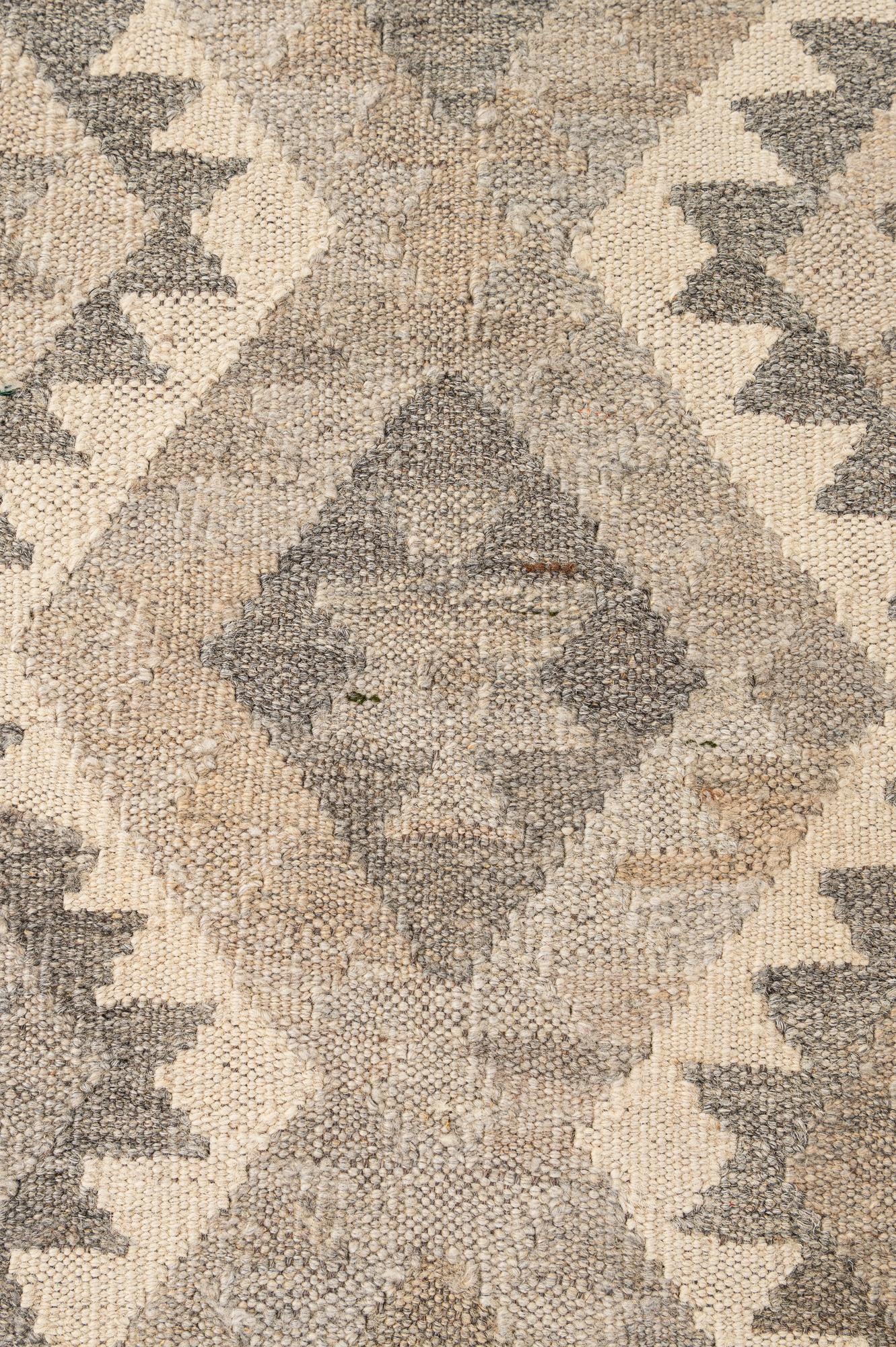 4' 11 x 6' 10 Hand Woven Kilim Maymana Wool Rug