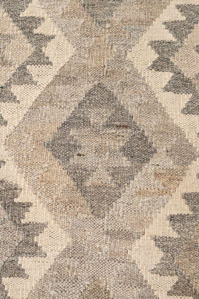 4' 11 x 6' 10 Hand Woven Kilim Maymana Wool Rug
