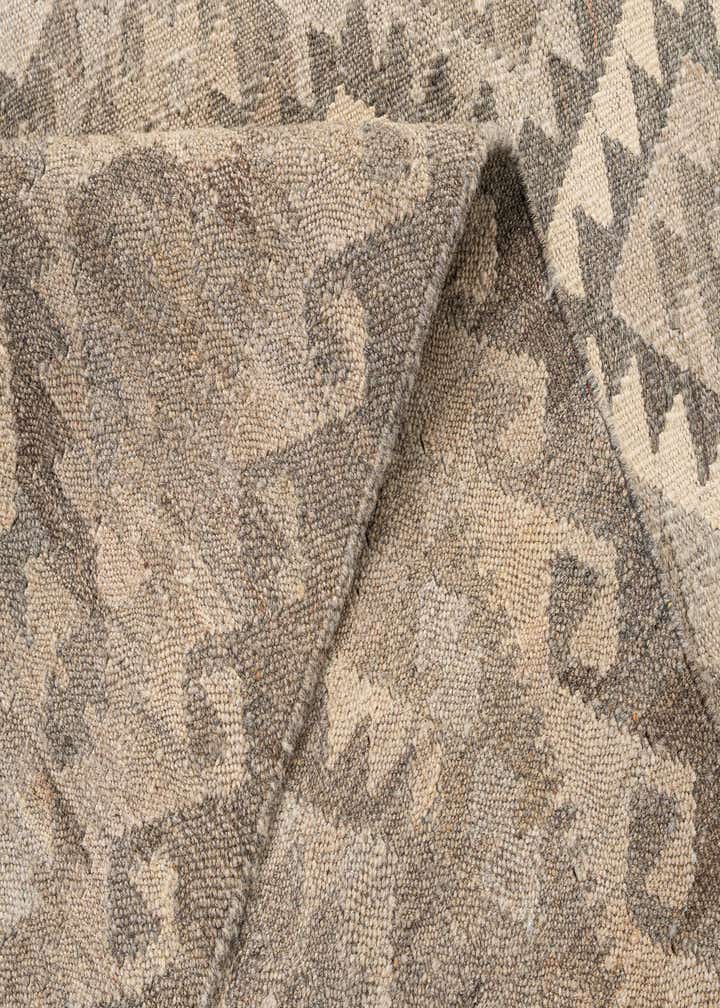 4' 11 x 6' 10 Hand Woven Kilim Maymana Wool Rug