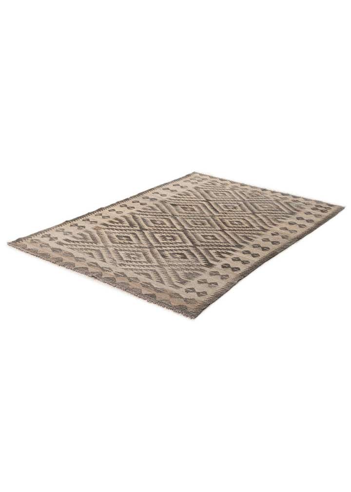 5' x 7' 1 Hand Woven Kilim Maymana Wool Rug