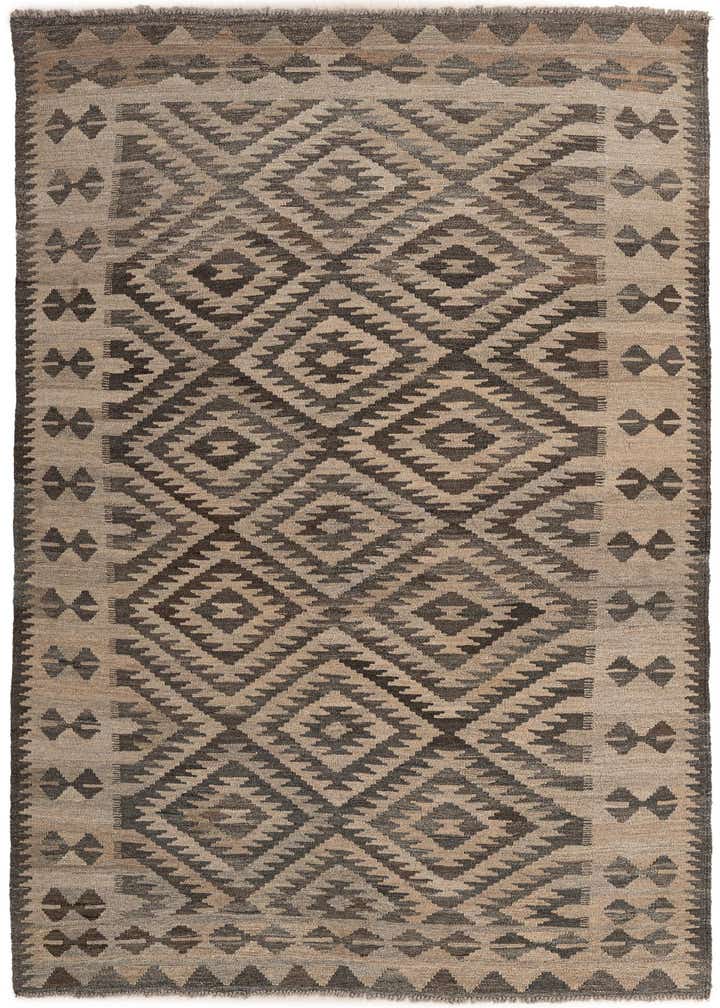 5' x 7' 1 Hand Woven Kilim Maymana Wool Rug