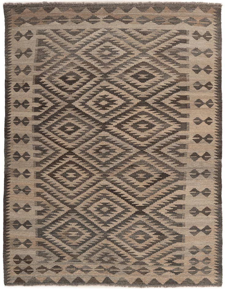 Detail image of 5' x 7' 1 Hand Woven Kilim Maymana Wool Rug