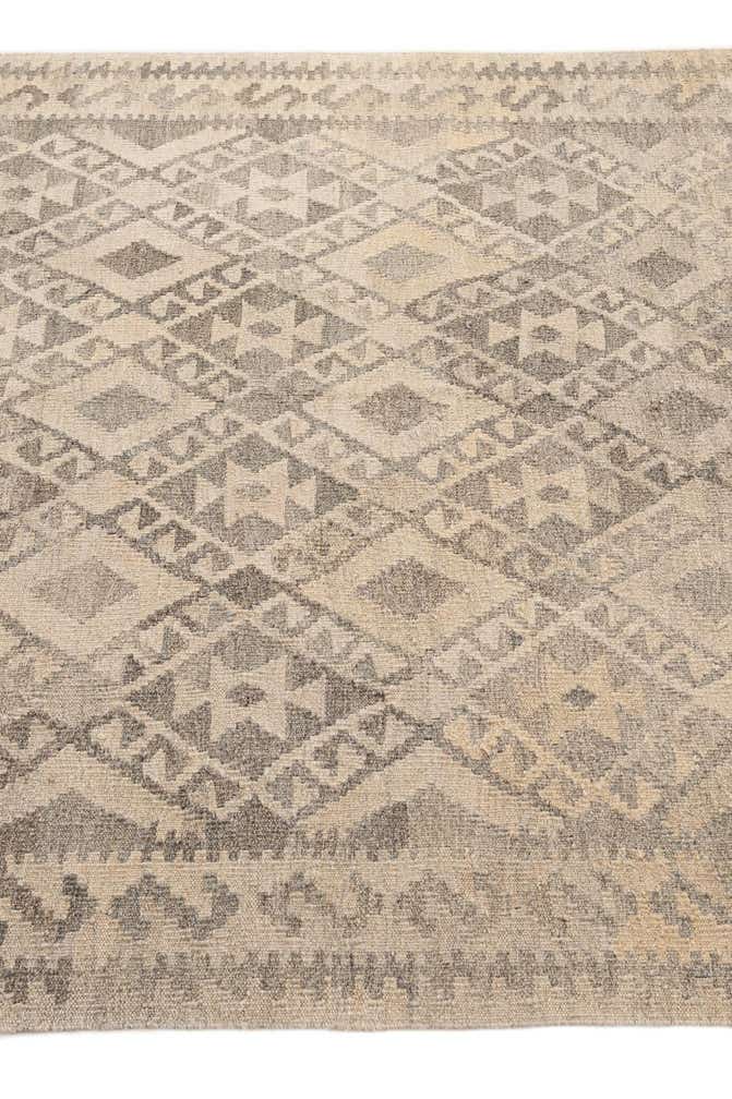 5' 2 x 6' 5 Hand Woven Kilim Maymana Wool Rug