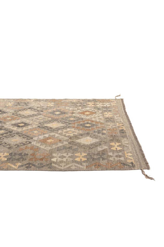 Detail image of 5' 2 x 6' 3 Hand Woven Kilim Maymana Wool Rug