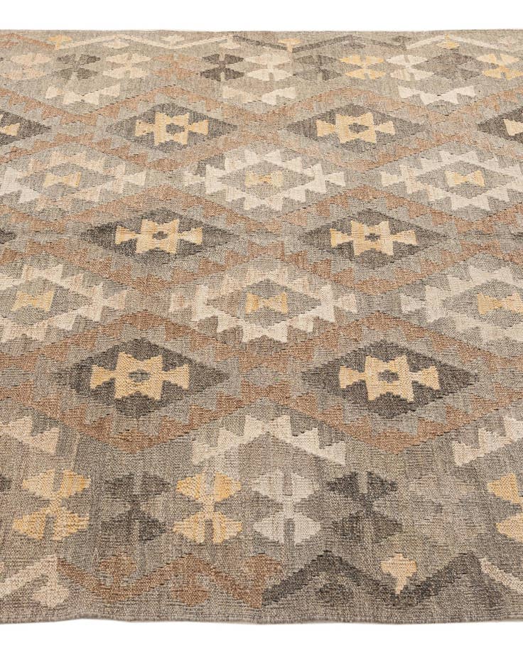 Detail image of 5' 2 x 6' 3 Hand Woven Kilim Maymana Wool Rug