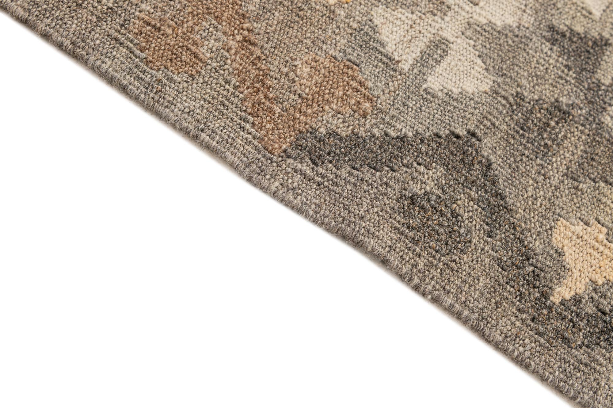 5' 2 x 6' 3 Hand Woven Kilim Maymana Wool Rug