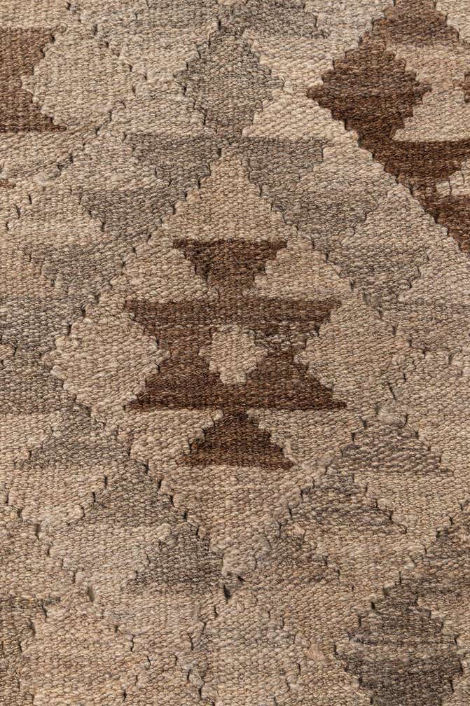 5' 2 x 6' 3 Hand Woven Kilim Maymana Wool Rug