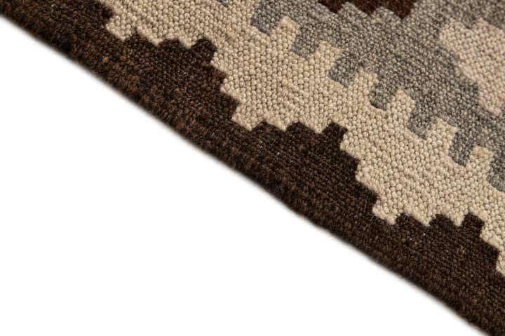 5' 2 x 6' 5 Hand Woven Kilim Maymana Wool Rug