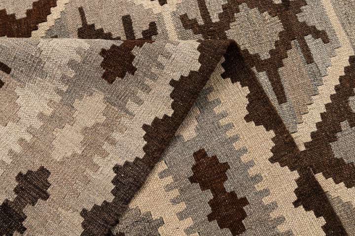 5' 2 x 6' 5 Hand Woven Kilim Maymana Wool Rug