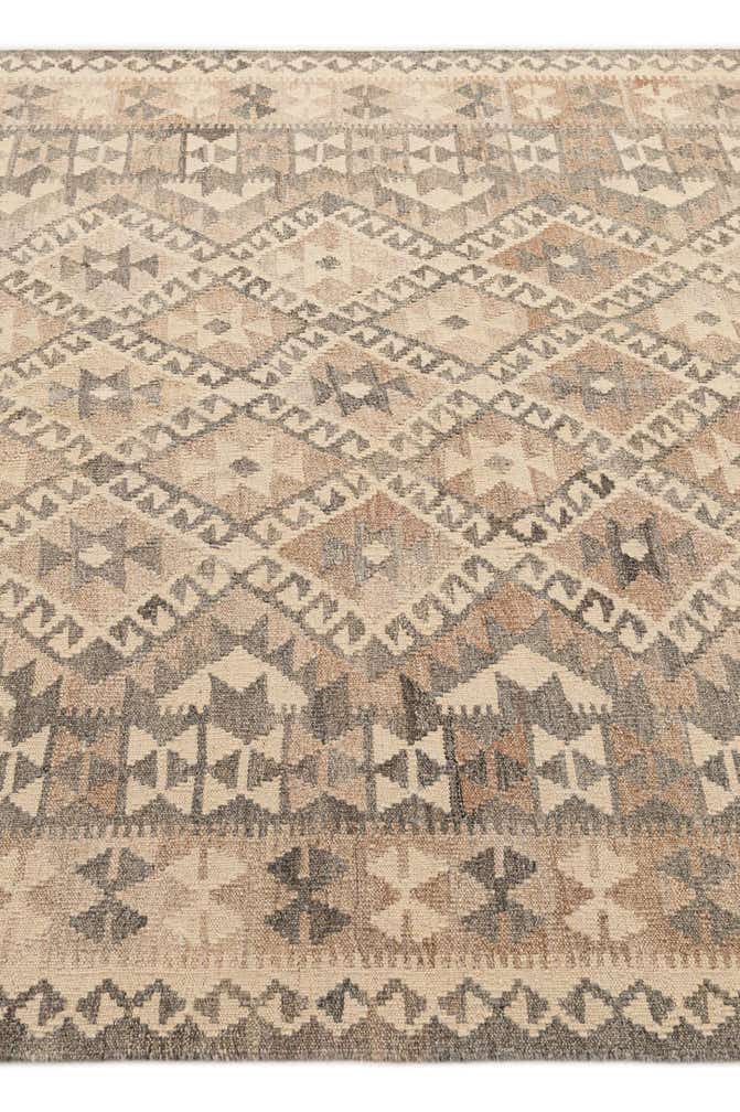 5' 4 x 6' 7 Hand Woven Kilim Maymana Wool Rug