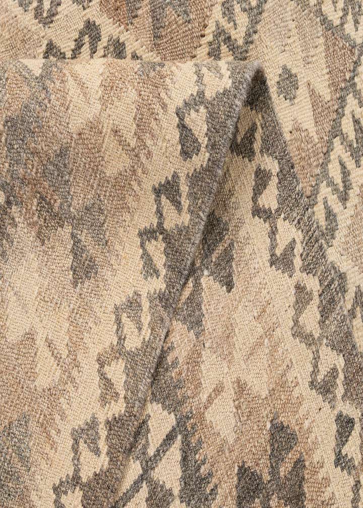 5' 4 x 6' 7 Hand Woven Kilim Maymana Wool Rug