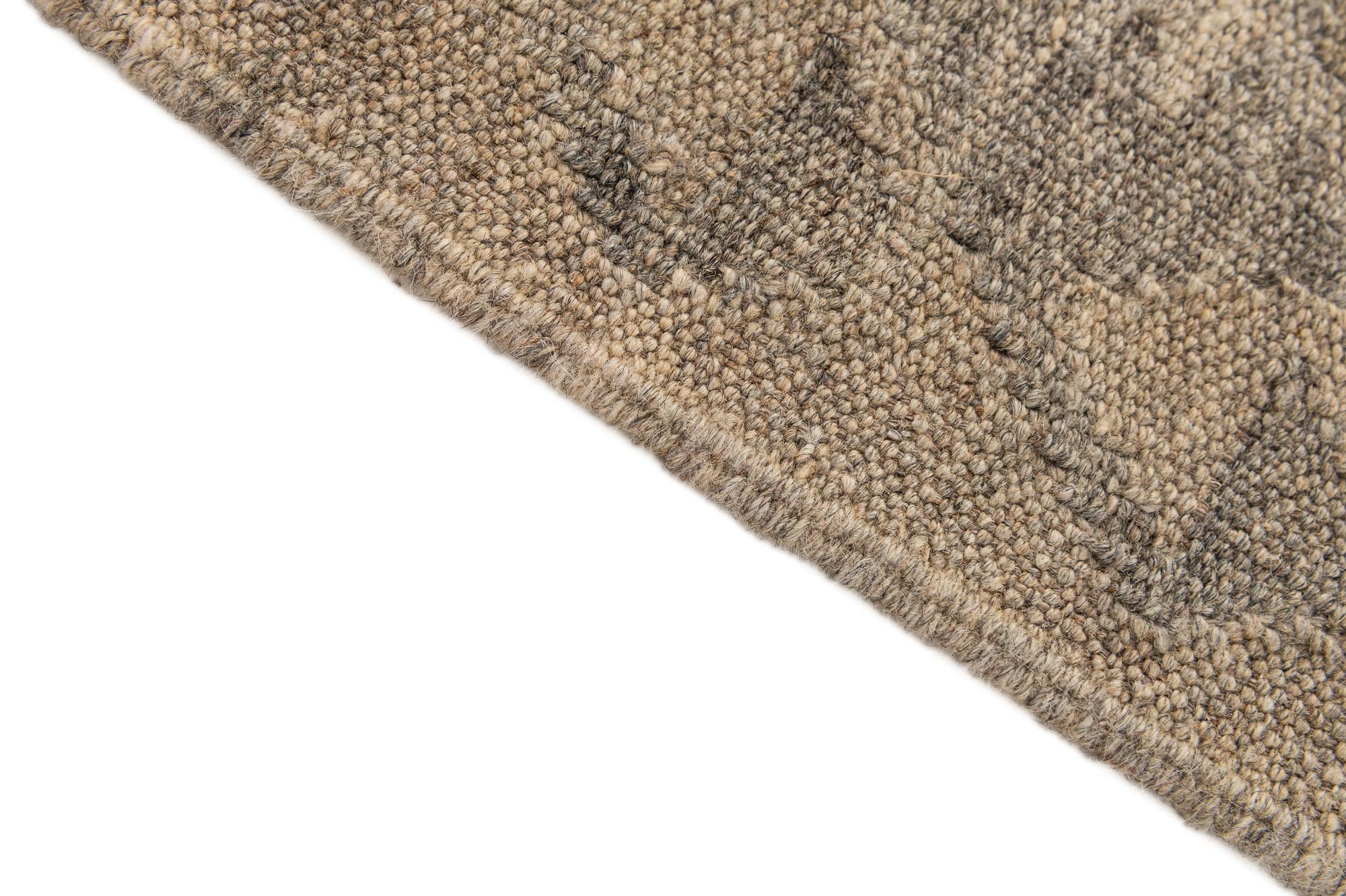 5' 1 x 6' 10 Hand Woven Kilim Maymana Wool Rug