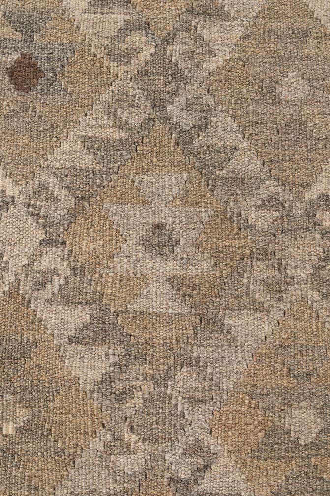 5' 1 x 6' 10 Hand Woven Kilim Maymana Wool Rug