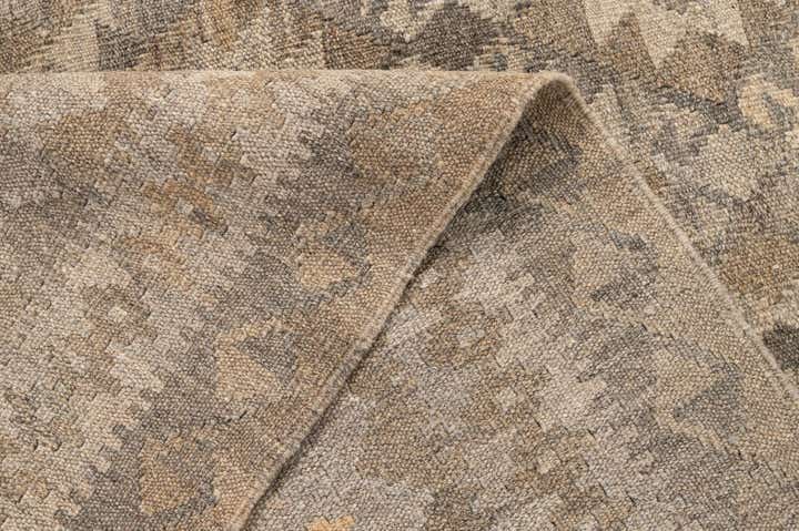 5' 1 x 6' 10 Hand Woven Kilim Maymana Wool Rug