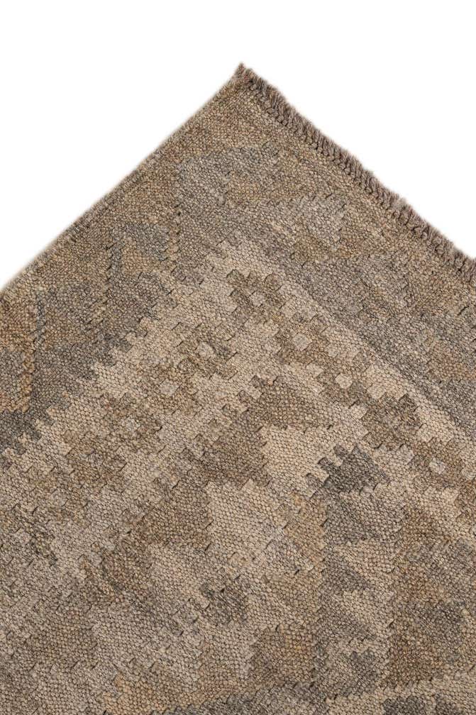 5' 1 x 6' 10 Hand Woven Kilim Maymana Wool Rug