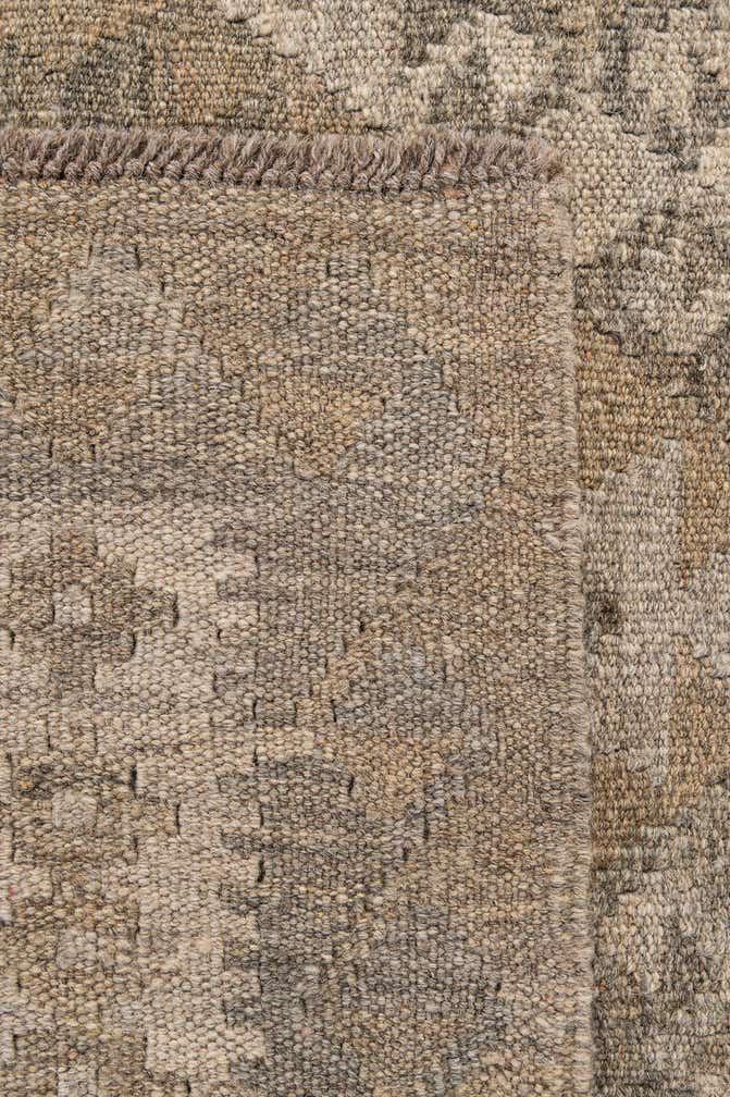 5' 1 x 6' 10 Hand Woven Kilim Maymana Wool Rug