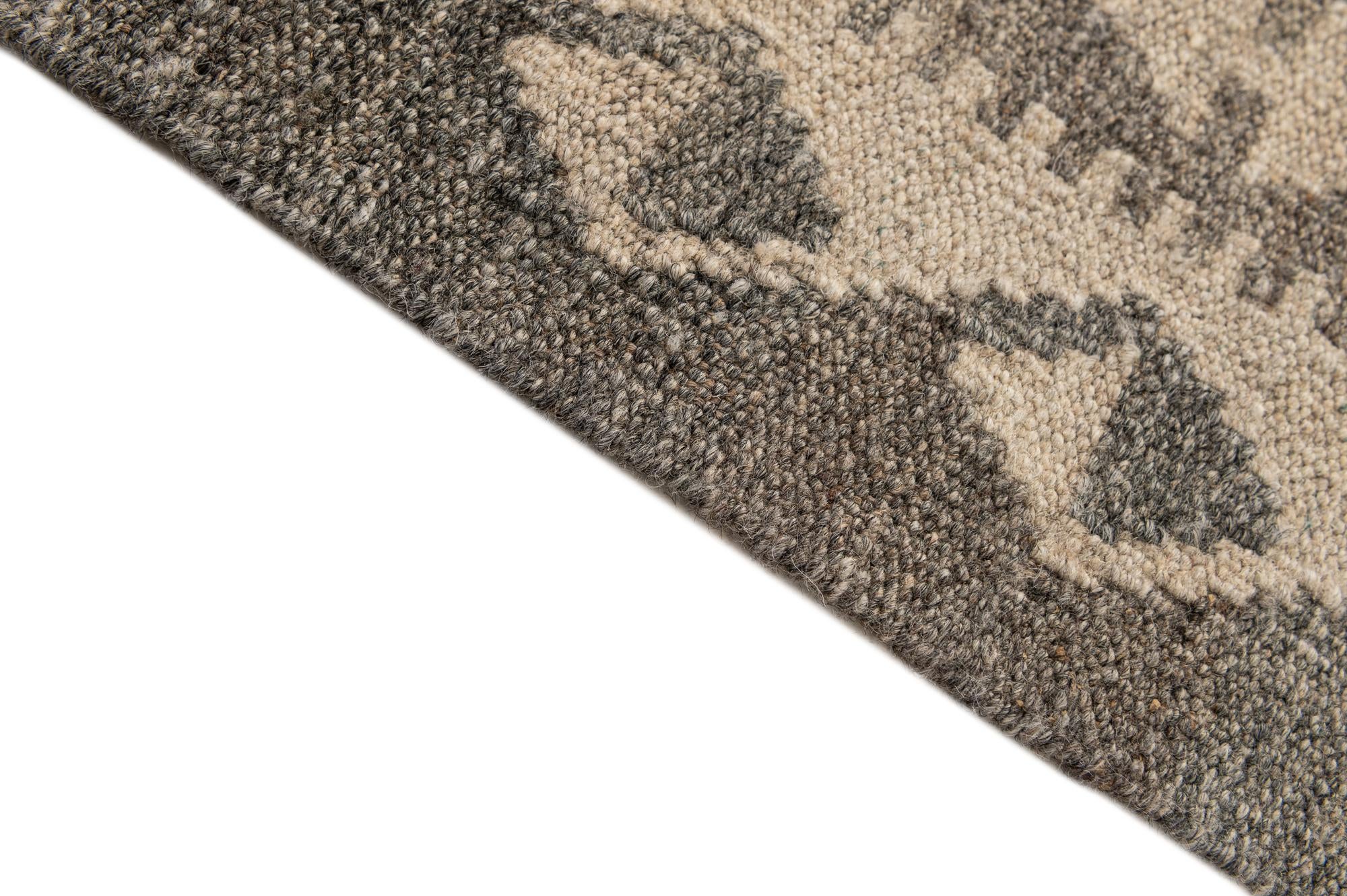 5' 4 x 6' 8 Hand Woven Kilim Maymana Wool Rug