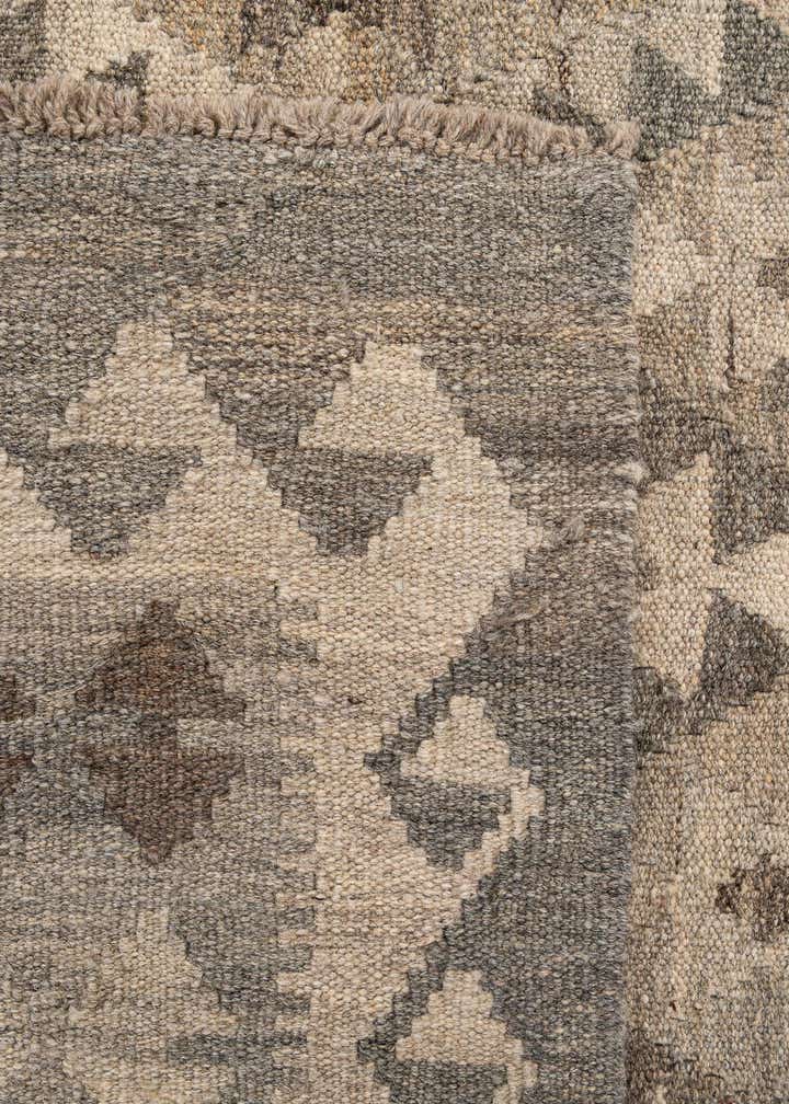 5' 4 x 6' 8 Hand Woven Kilim Maymana Wool Rug