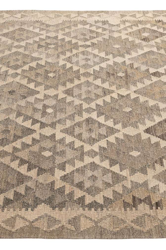 5' 1 x 6' 6 Hand Woven Kilim Maymana Wool Rug