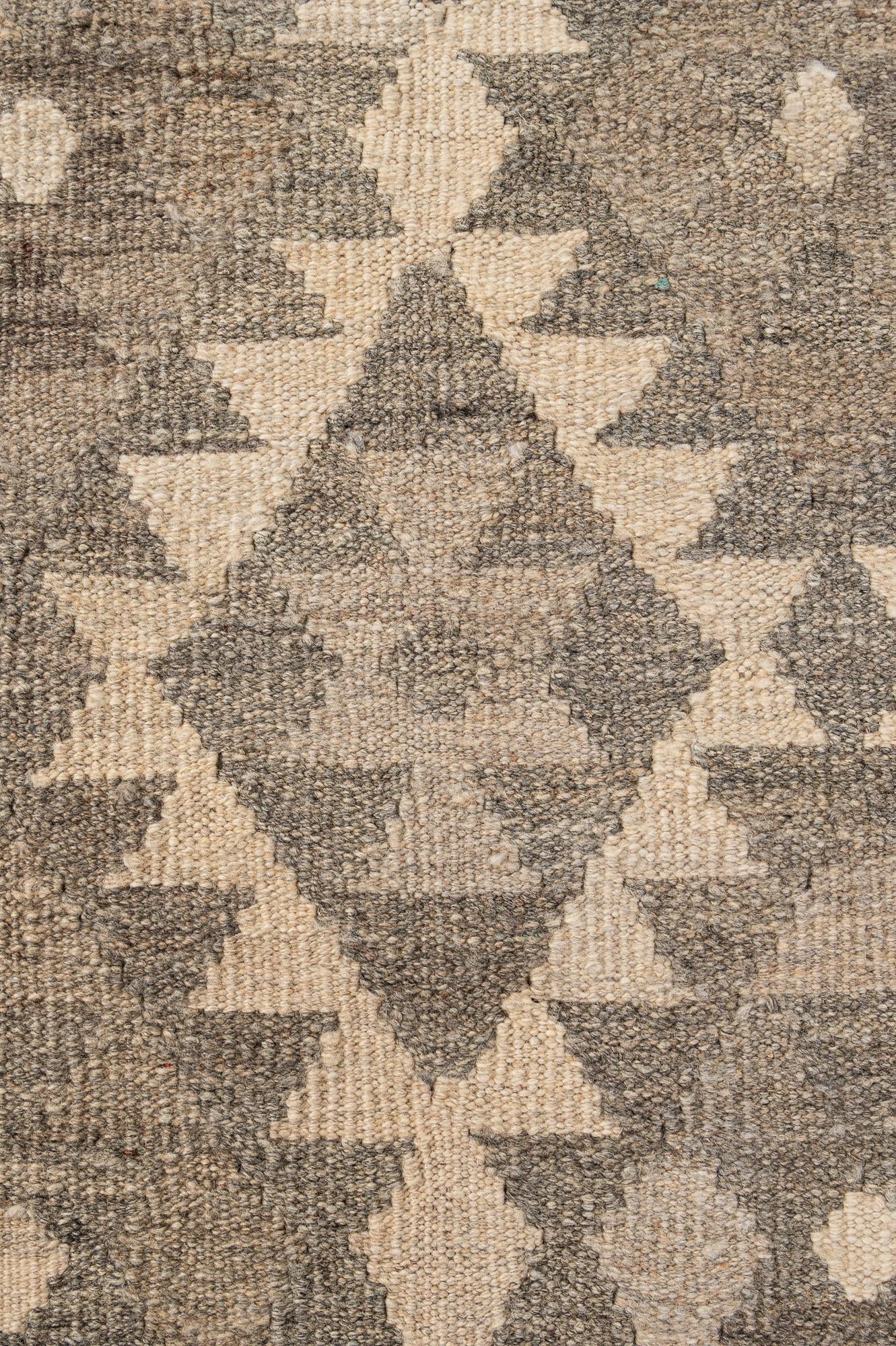 5' 1 x 6' 6 Hand Woven Kilim Maymana Wool Rug