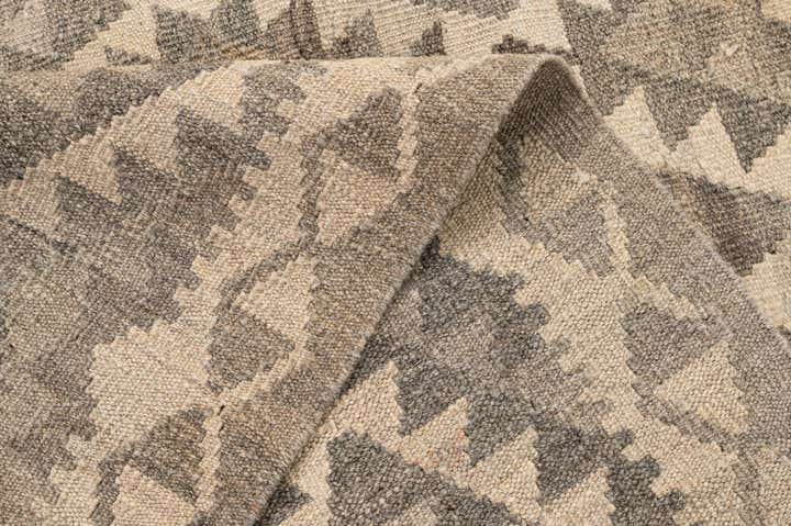 5' 1 x 6' 6 Hand Woven Kilim Maymana Wool Rug