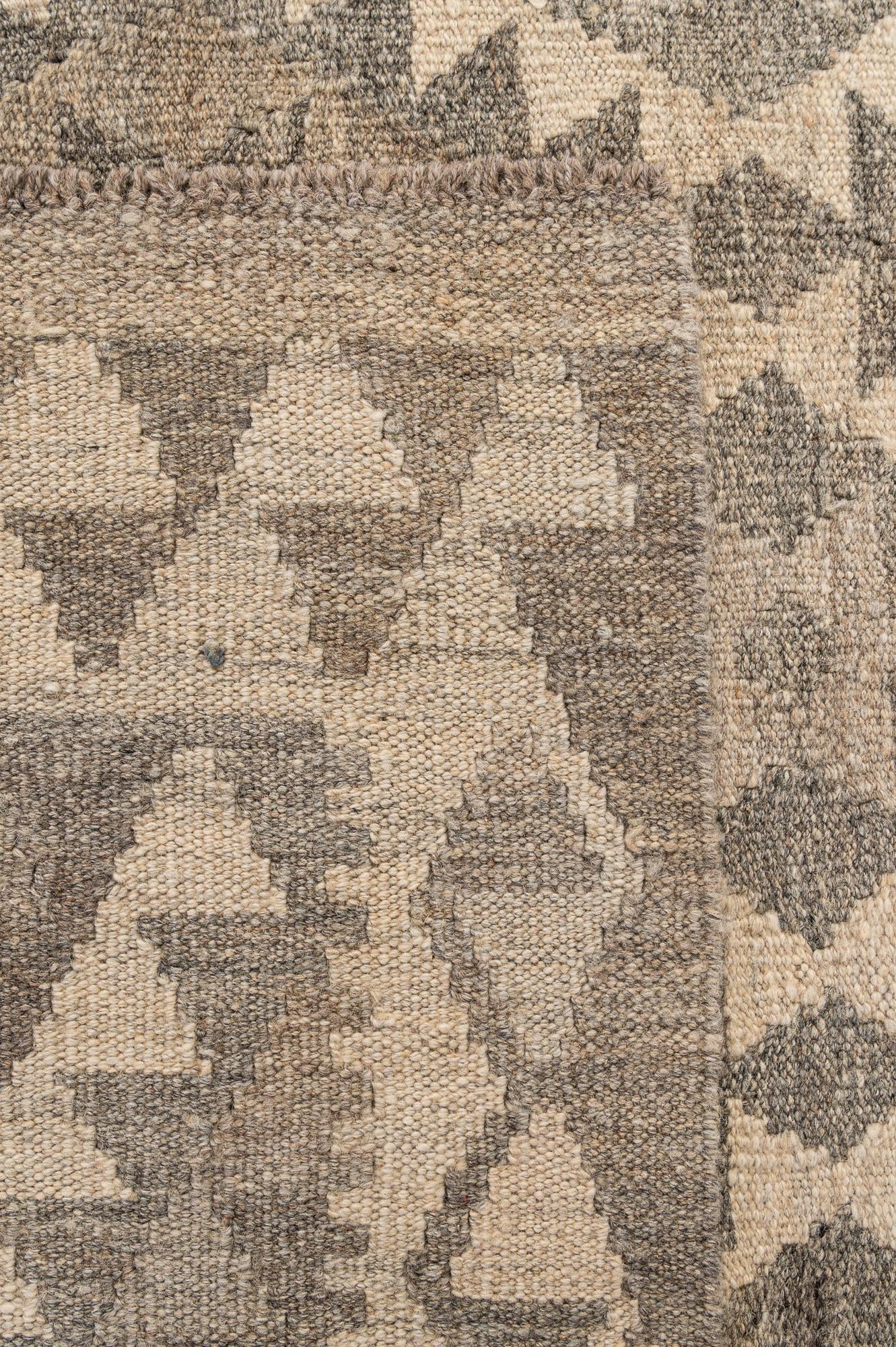 5' 1 x 6' 6 Hand Woven Kilim Maymana Wool Rug