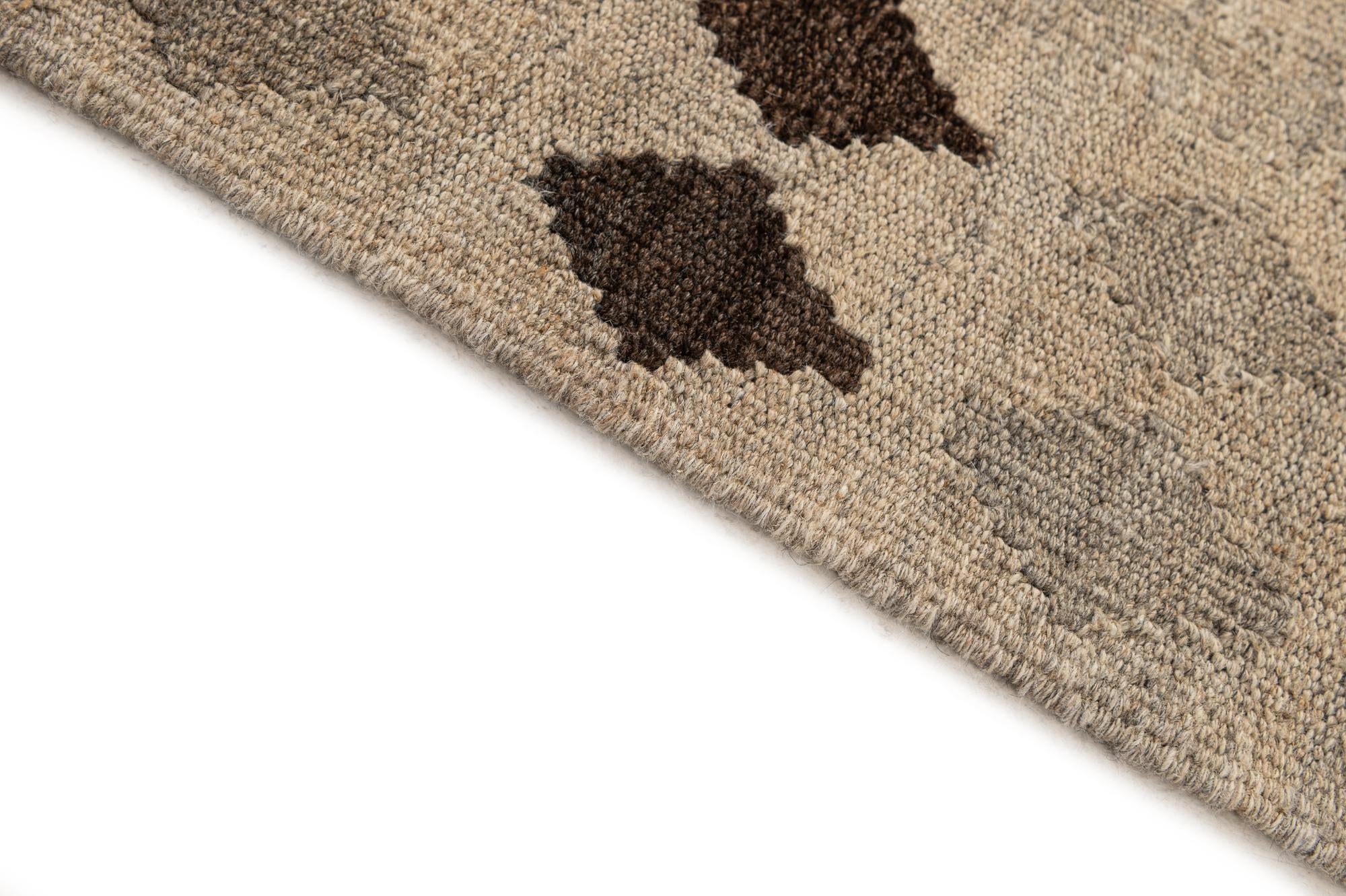5' 3 x 6' 7 Hand Woven Kilim Maymana Wool Rug